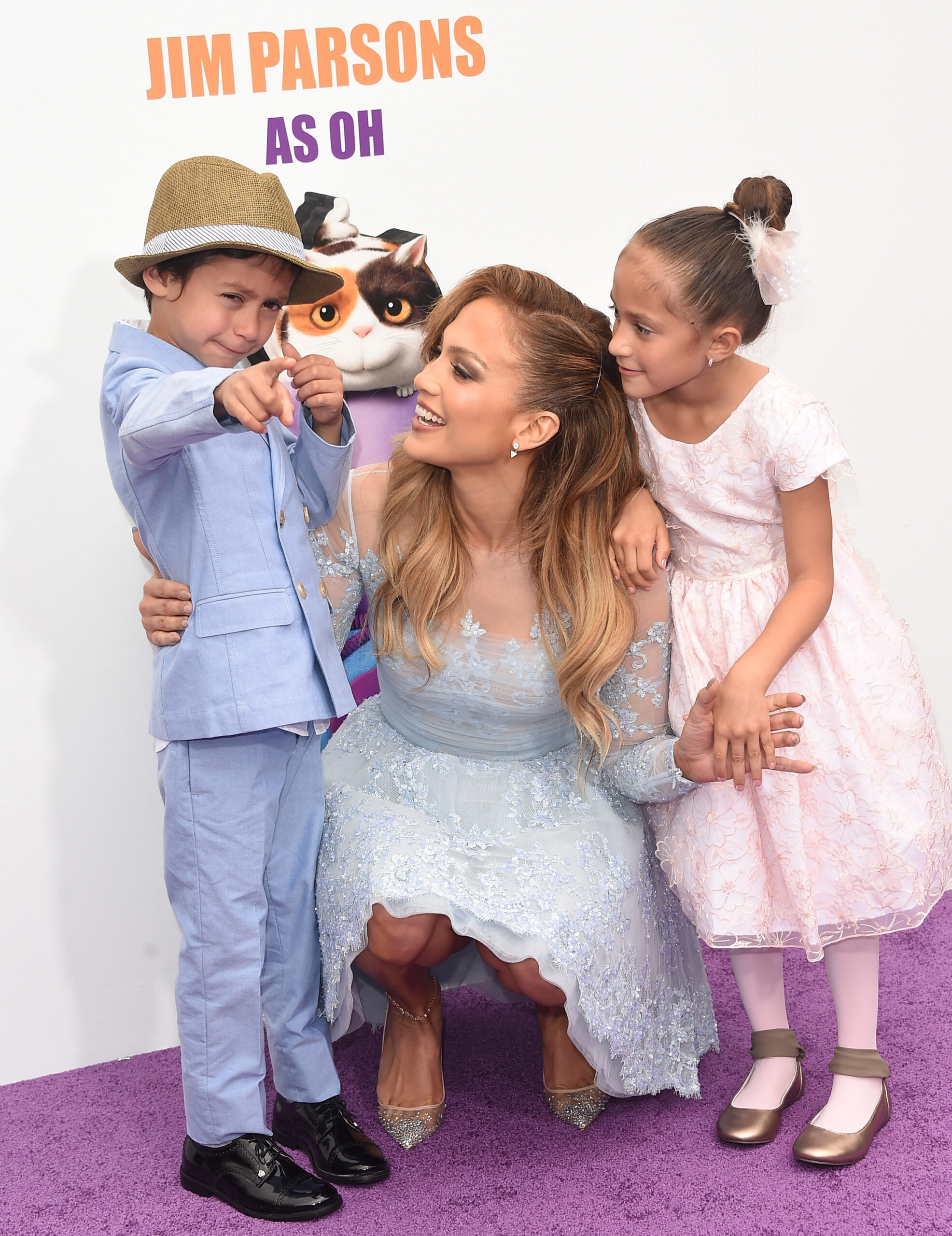 Jennifer Lopez and her kids, 2015 | Source: Getty Images