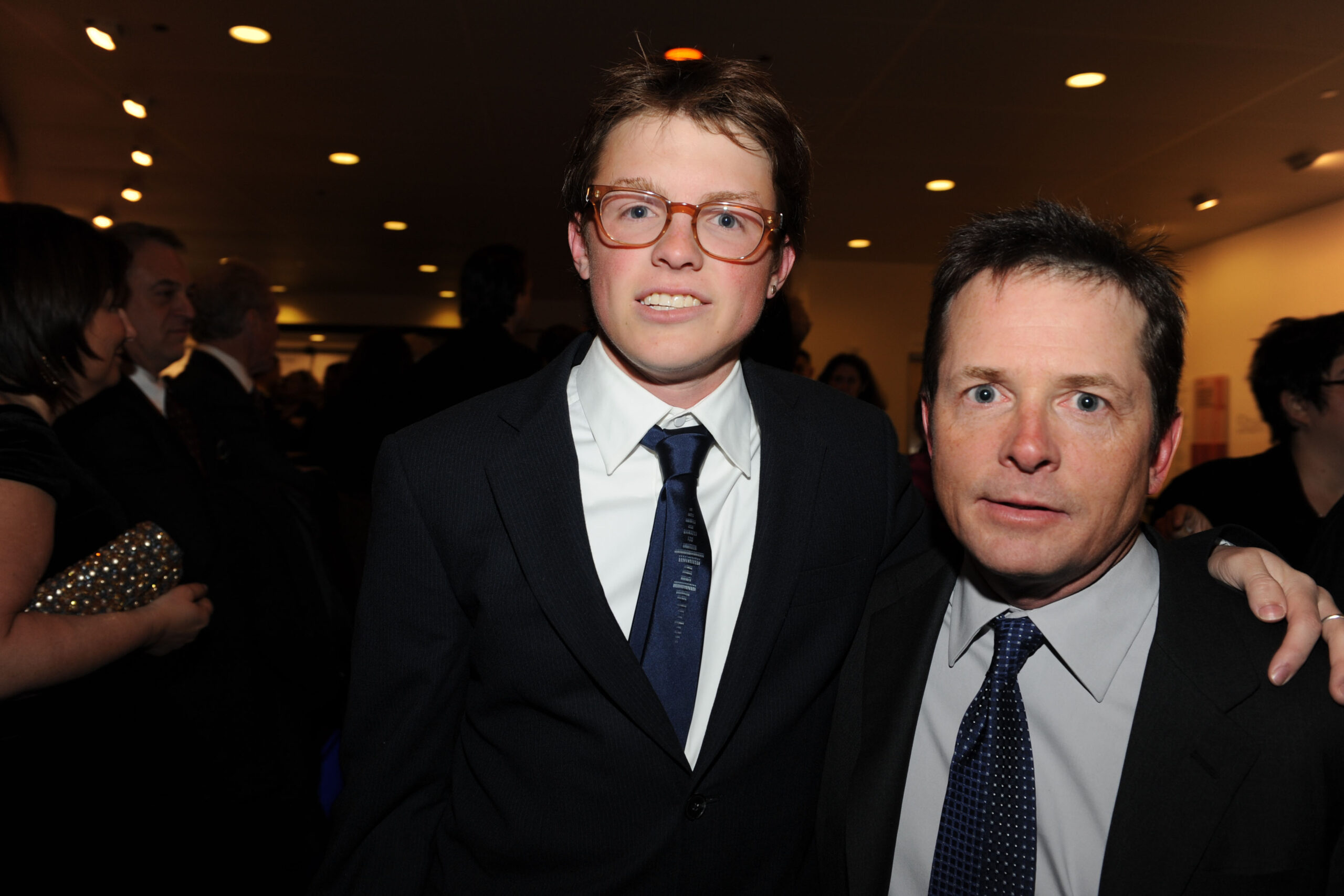 Sam Fox and Michael J. Fox attend The Huffington Post's pre-inaugural ball in Washington, D.C., on January 19, 2009 | Source: Getty Images