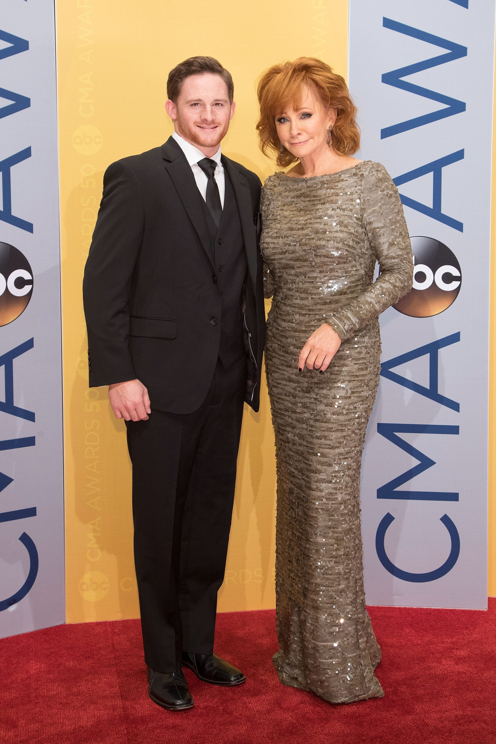 Shelby Blackstock and Reba McEntire at the The 50th Annual CMA Awards in 2016 | Source: Getty Images