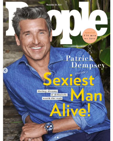 Patrick Dempsey posing for People magazine's 