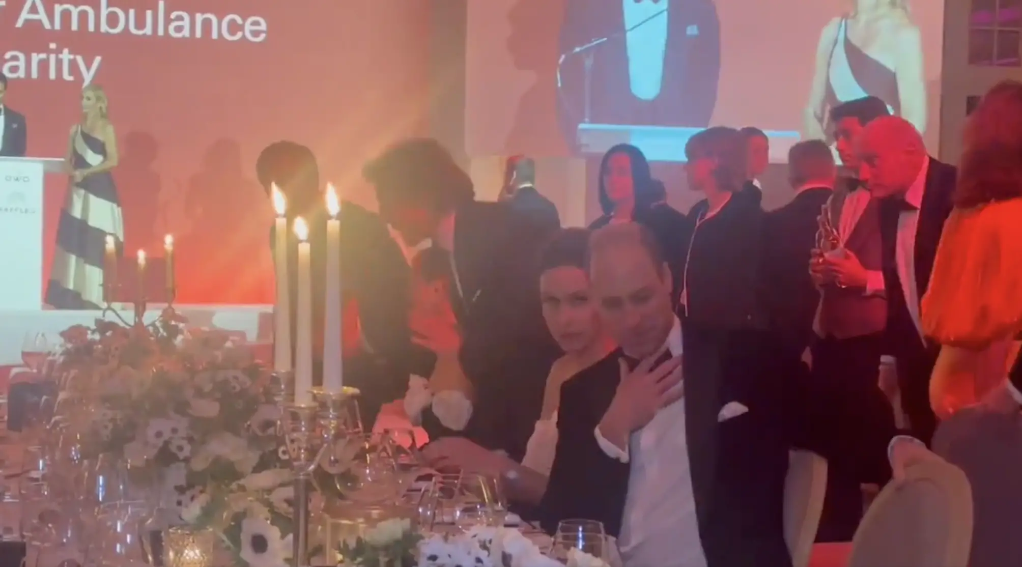 Prince William and Tom Cruise at the London's Air Ambulance Charity Black and White Gala as seen in an X post dated February 9, 2024 | Source: Twitter.com/RE_DailyMail