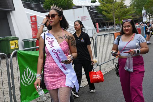 Swifties have flocked to Singapore to see the singer's sold-out tour. Credits: ROSLAN RAHMAN/AFP via Getty Images