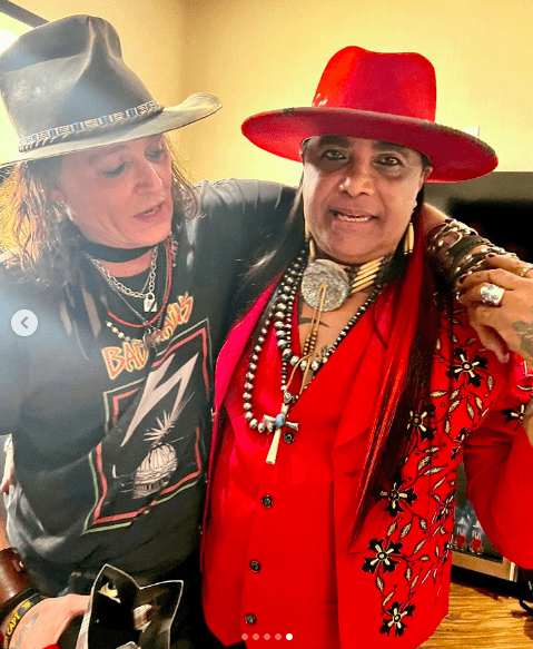 Johnny Depp and Micki Free posing for a picture posted on November 5, 2022 | Source: Instagram/official_micki_free