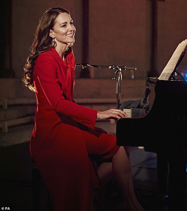 The Princess of Wales, 41, proudly discussed her daughter's musical prowess while attending the Royal Variety Performance at Prince Albert Hall in London on Thursday